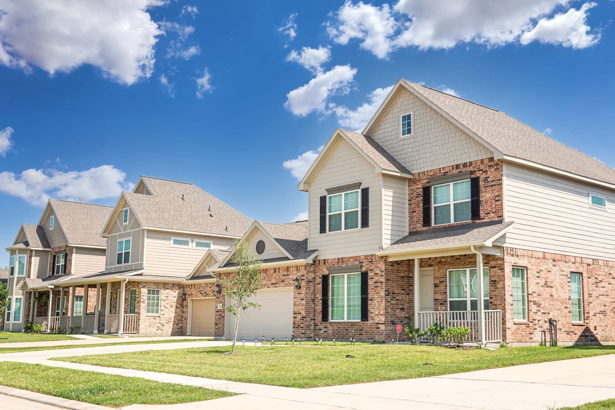 Aerial view of a Texas build-to-rent community